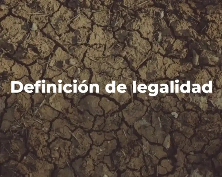 Definición de legalidad