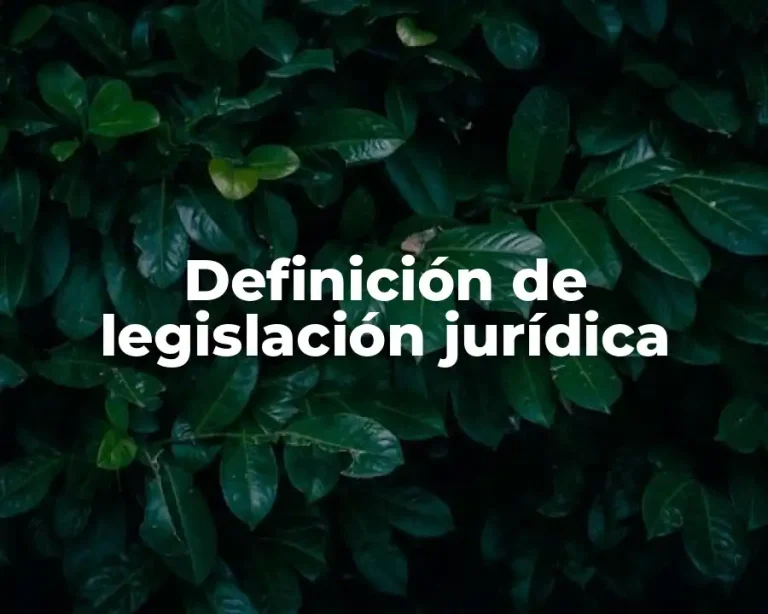 Definición de legislación jurídica