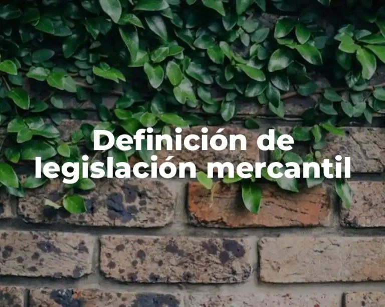 Definición de legislación mercantil