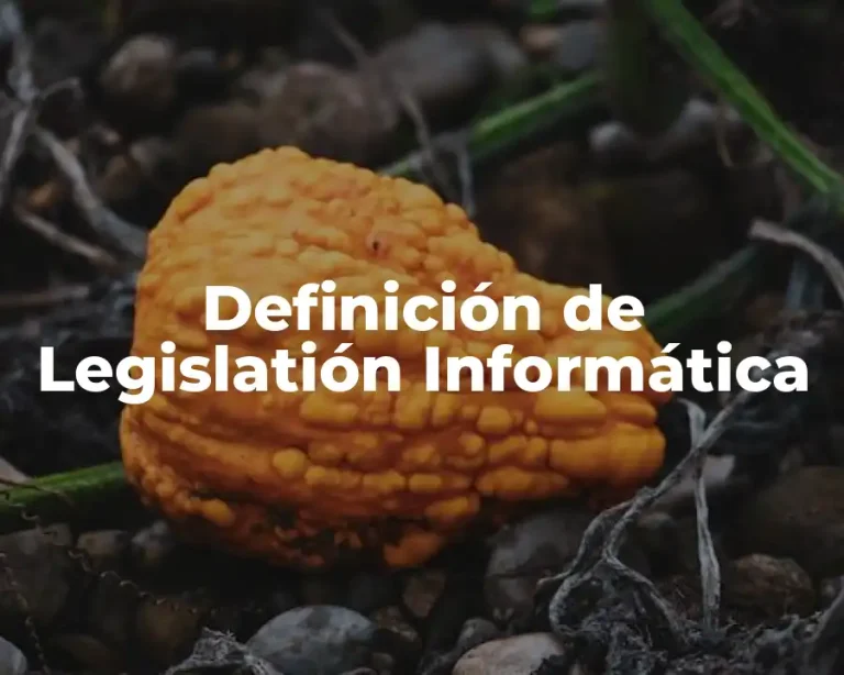 Definición de Legislatión Informática