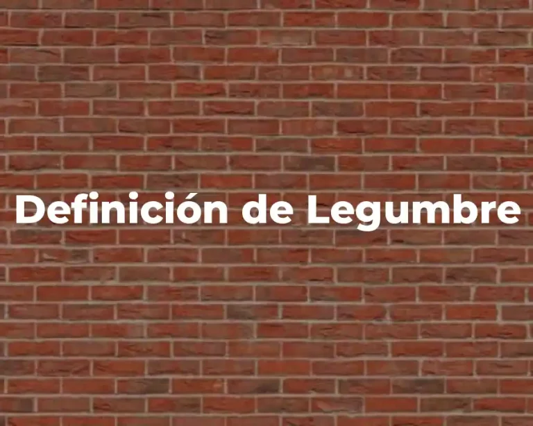 Definición de Legumbre