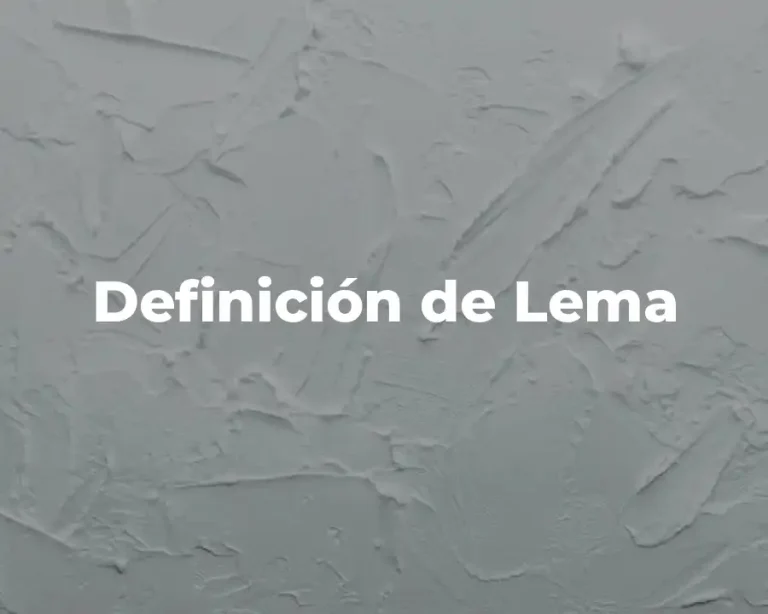 Definición de Lema