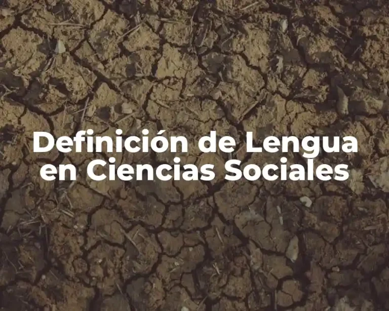 Definición de Lengua en Ciencias Sociales