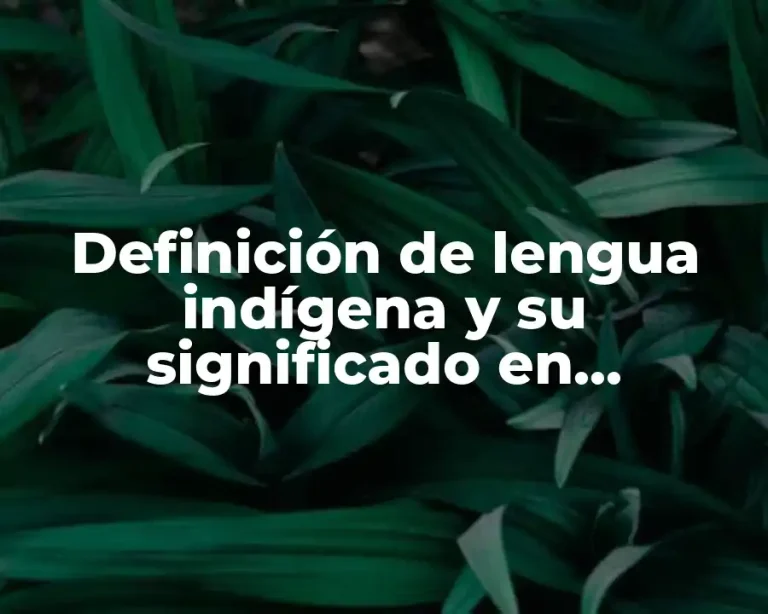 Definición de lengua indígena y su significado en Querétaro