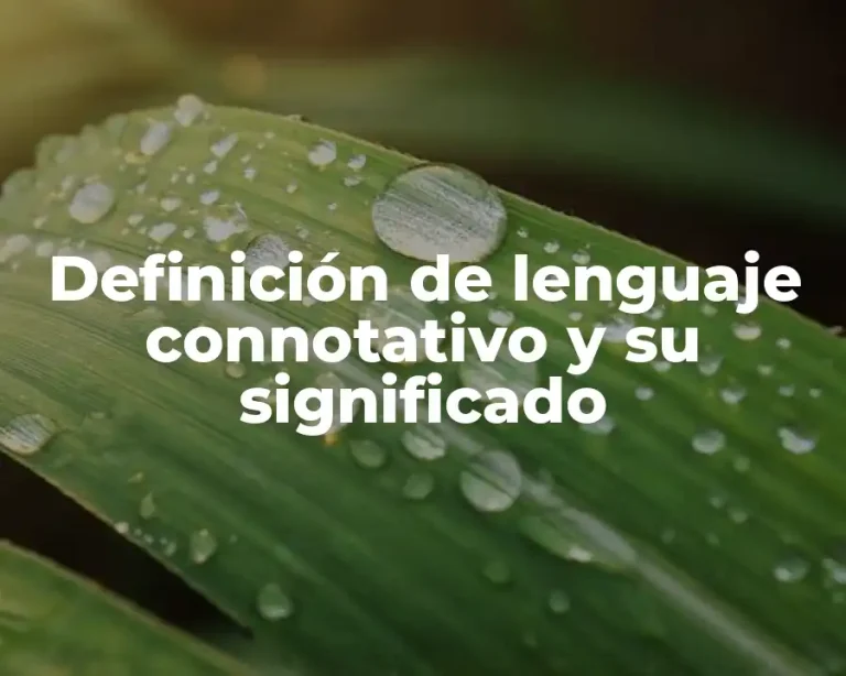 Definición de lenguaje connotativo y su significado