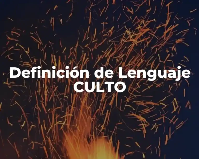 Definición de Lenguaje CULTO