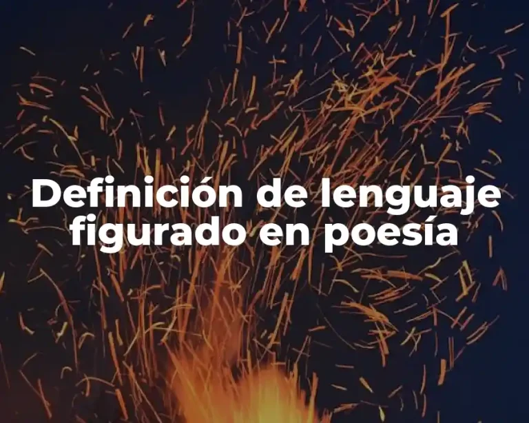 Definición de lenguaje figurado en poesía