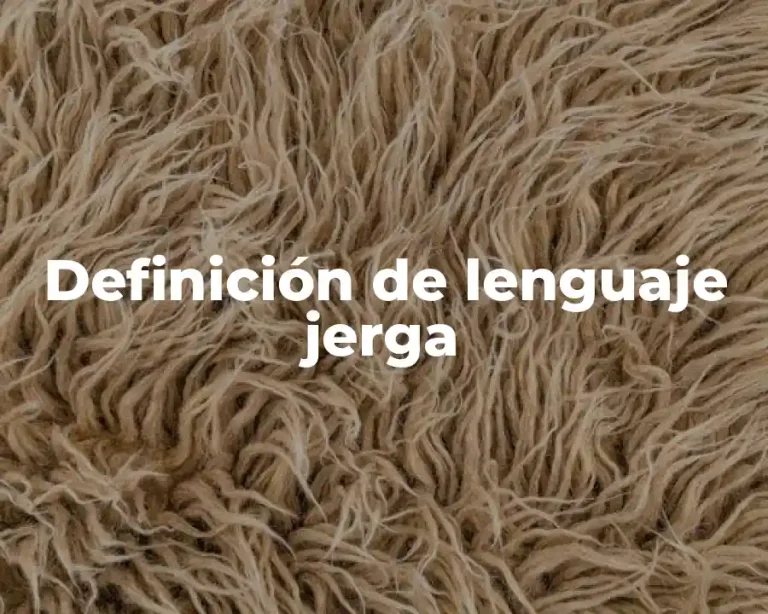 Definición de lenguaje jerga