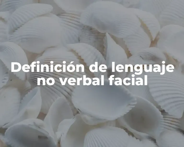 Definición de lenguaje no verbal facial
