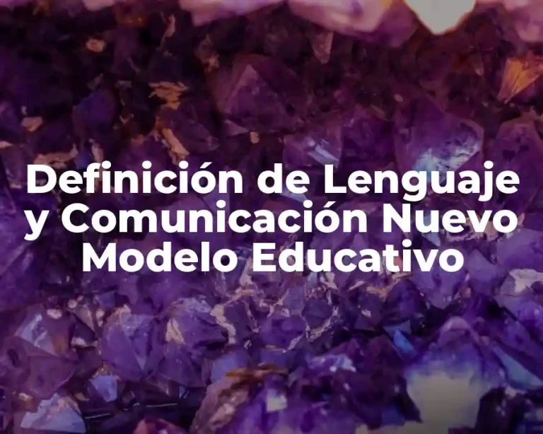 Definición de Lenguaje y Comunicación Nuevo Modelo Educativo