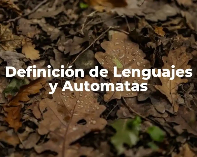 Definición de Lenguajes y Automatas