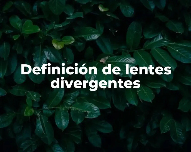 Definición de lentes divergentes