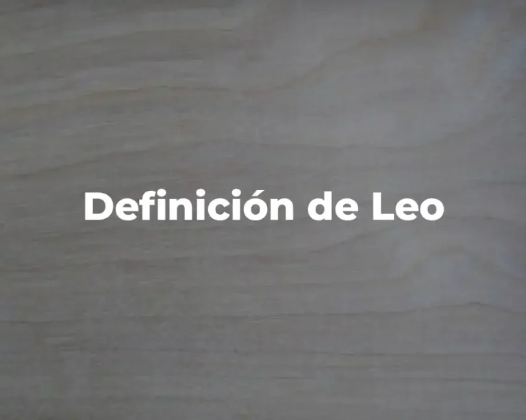 Definición de Leo