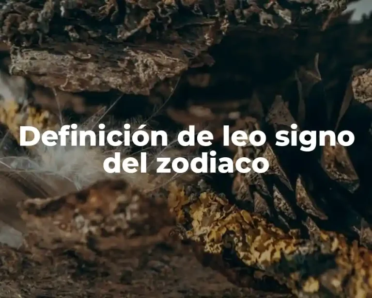 Definición de leo signo del zodiaco