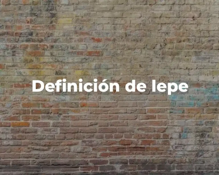 Definición de lepe