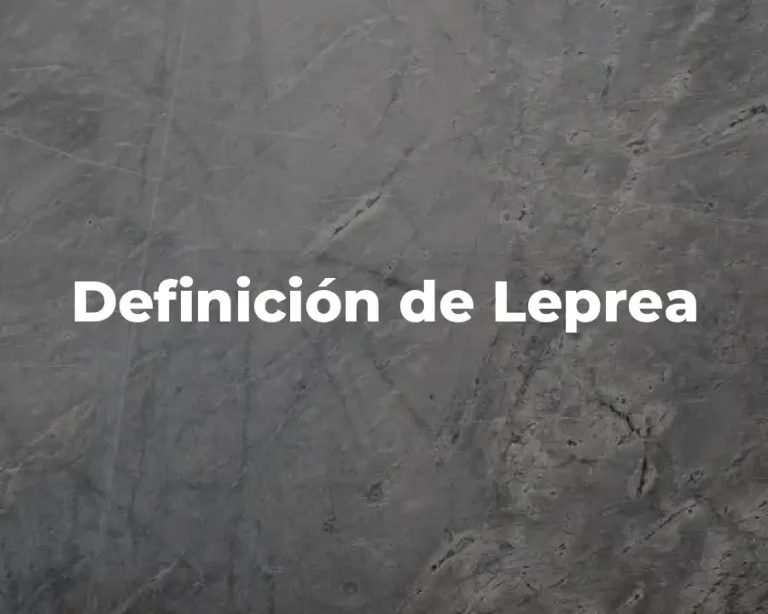 Definición de Leprea