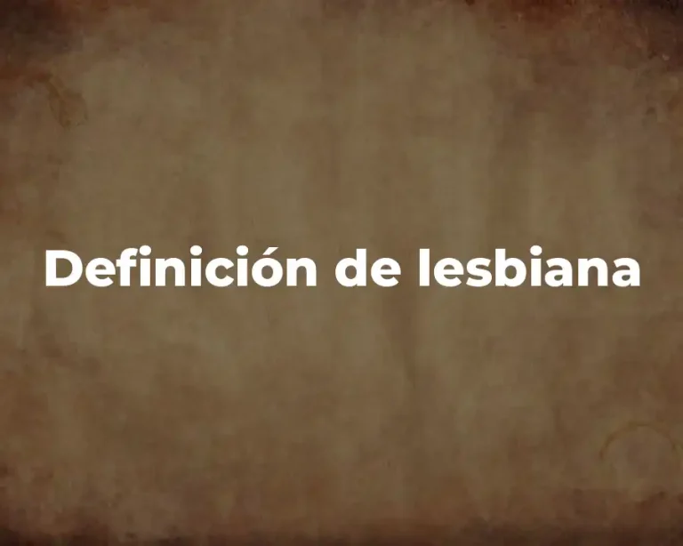 Definición de lesbiana