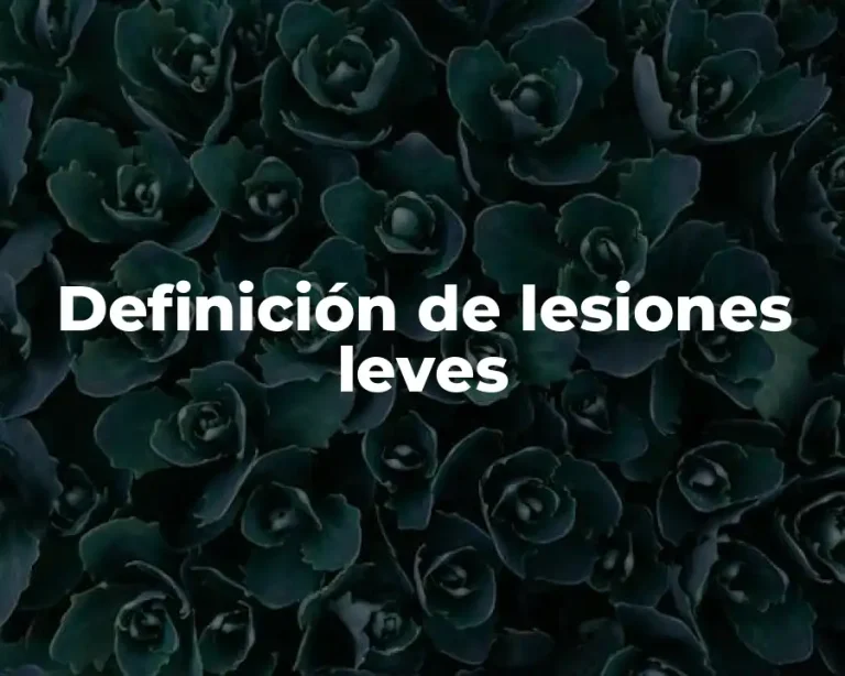 Definición de lesiones leves