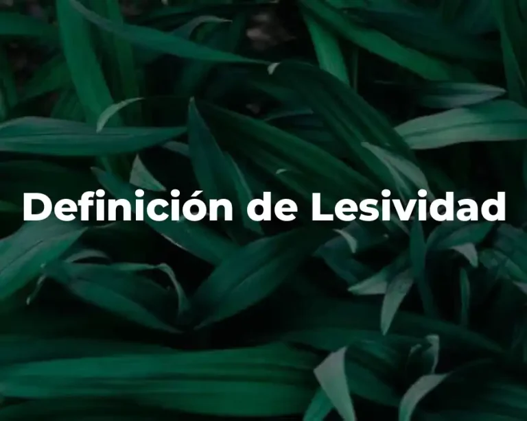 Definición de Lesividad