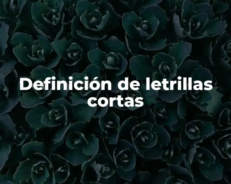 Definición de letrillas cortas