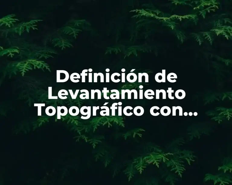 Definición de Levantamiento Topográfico con Estación Total