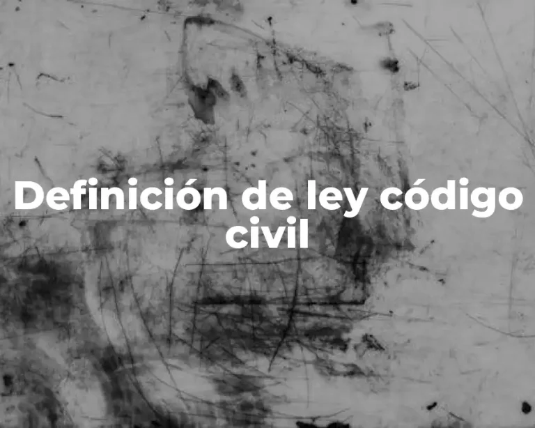 Definición de ley código civil