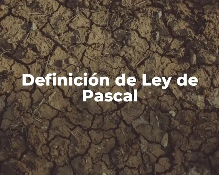 Definición de Ley de Pascal