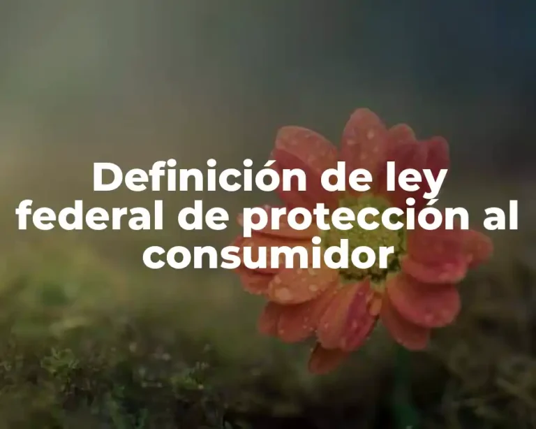 Definición de ley federal de protección al consumidor