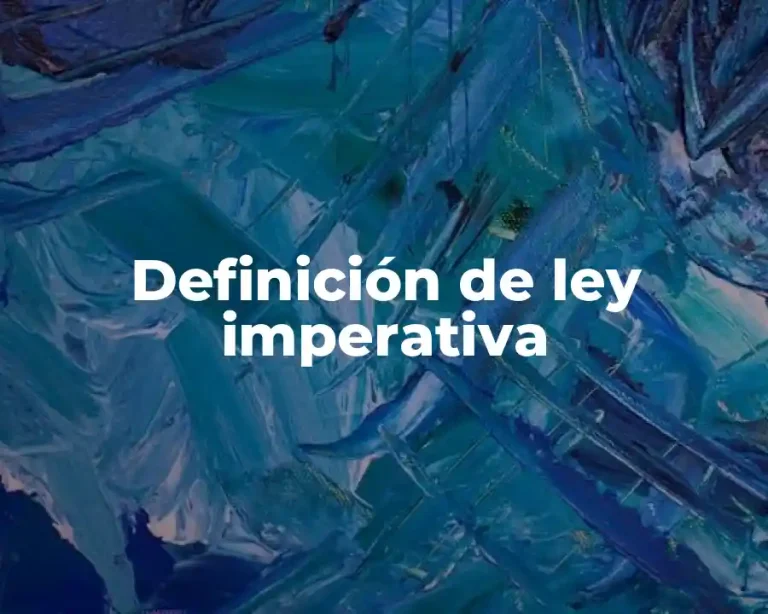 Definición de ley imperativa