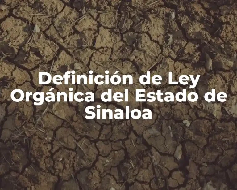 Definición de Ley Orgánica del Estado de Sinaloa