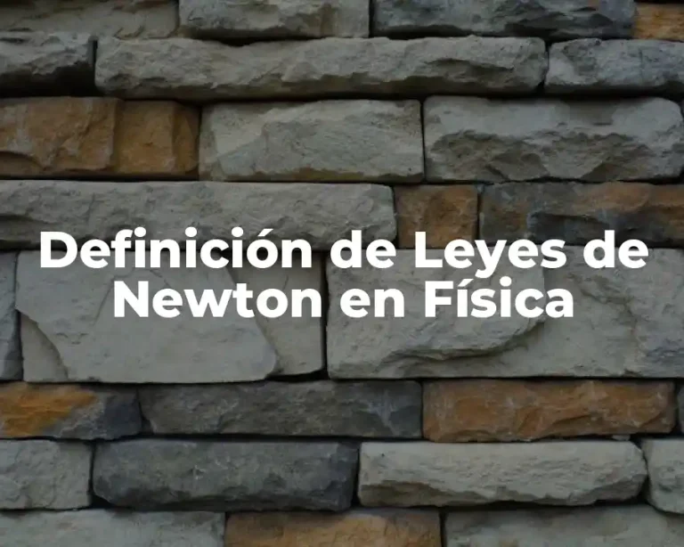 Definición de Leyes de Newton en Física