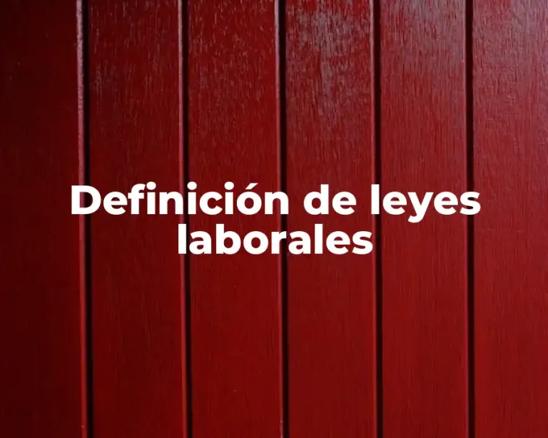 Definición de leyes laborales