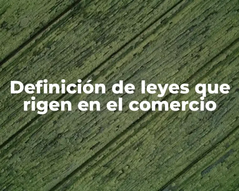 Definición de leyes que rigen en el comercio