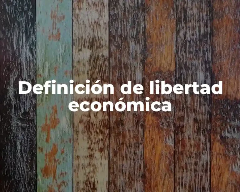 Definición de libertad económica