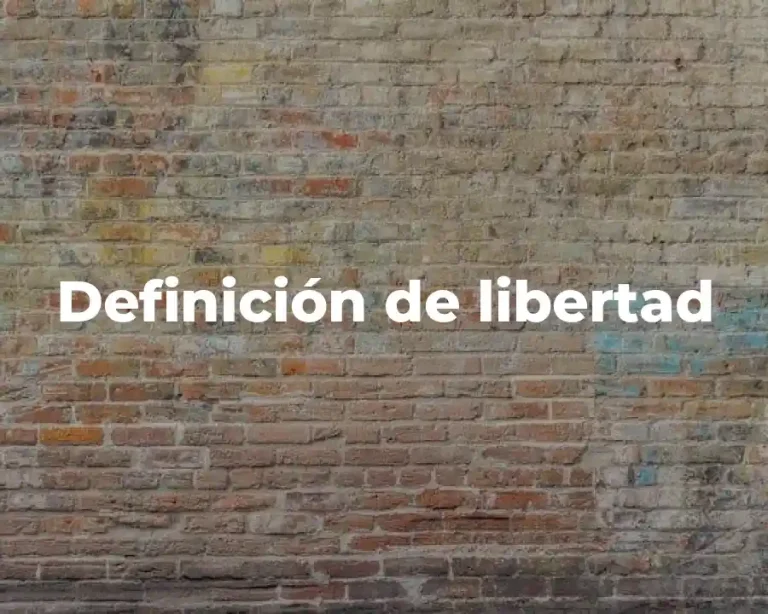 Definición de libertad