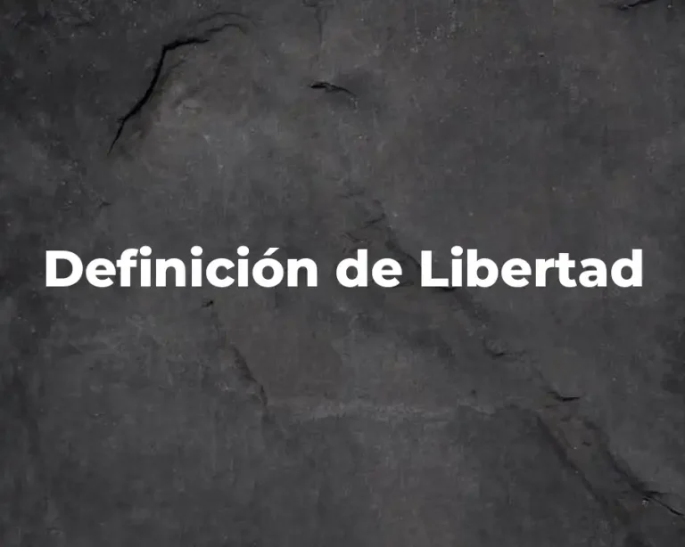 Definición de Libertad