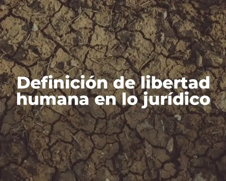 Definición de libertad humana en lo jurídico