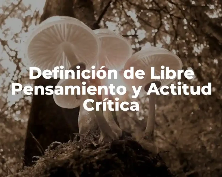 Definición de Libre Pensamiento y Actitud Crítica