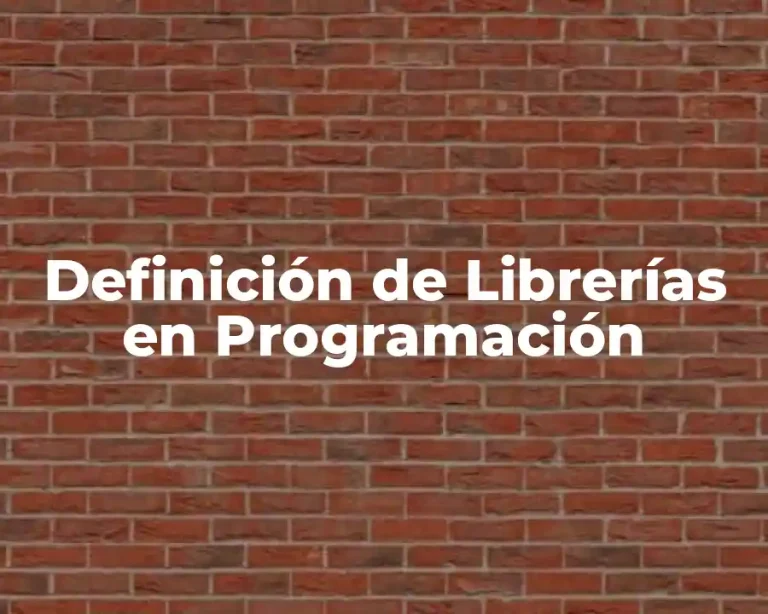 Definición de Librerías en Programación