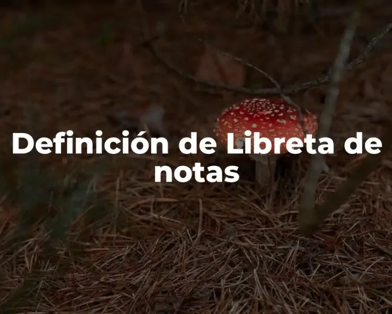 Definición de Libreta de notas