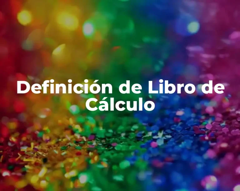 Definición de Libro de Cálculo