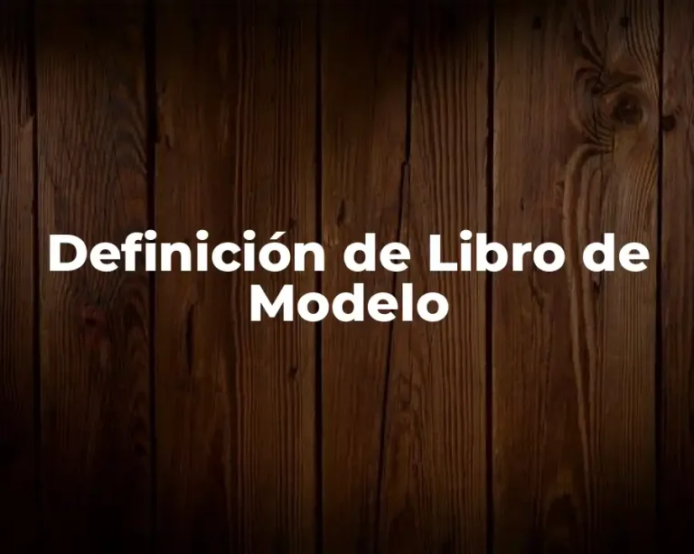 Definición de Libro de Modelo