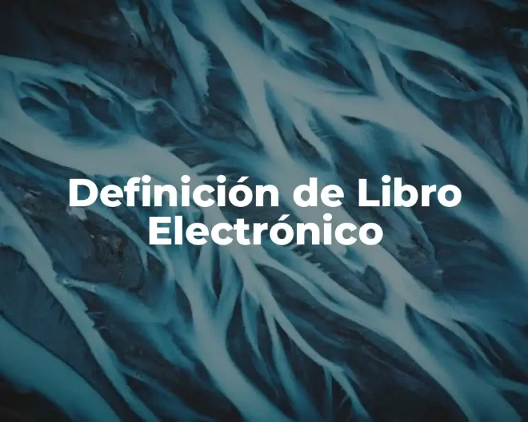 Definición de Libro Electrónico