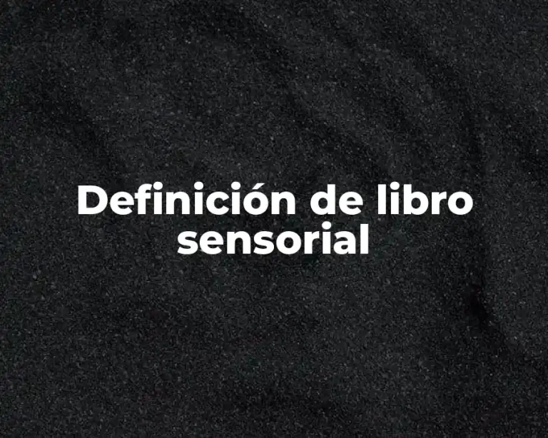 Definición de libro sensorial