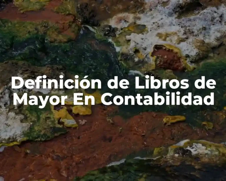 Definición de Libros de Mayor En Contabilidad