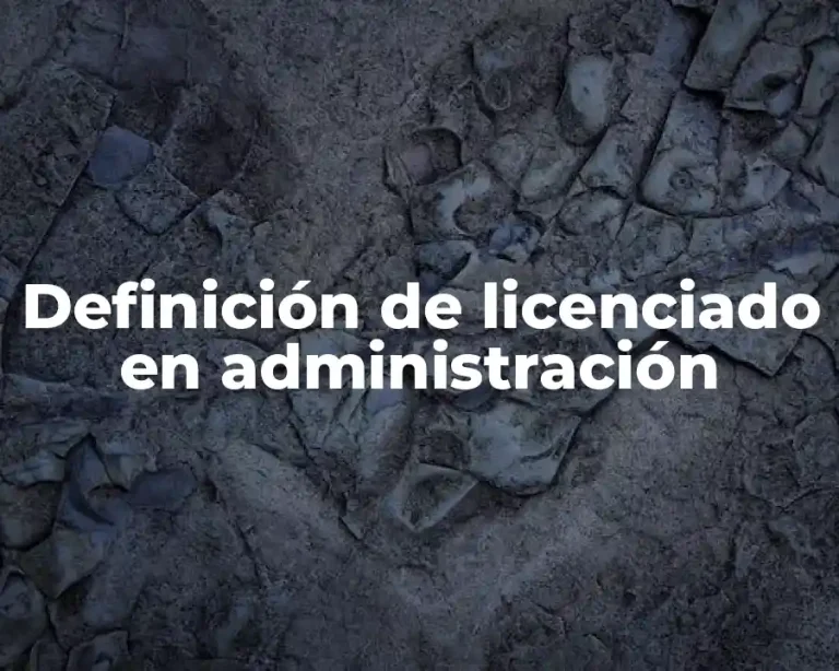 Definición de licenciado en administración