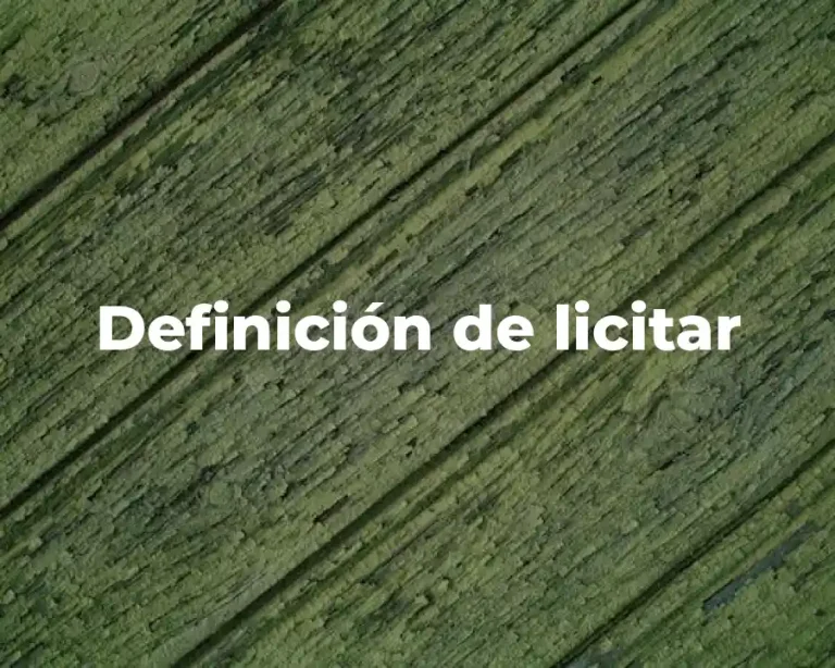 Definición de licitar