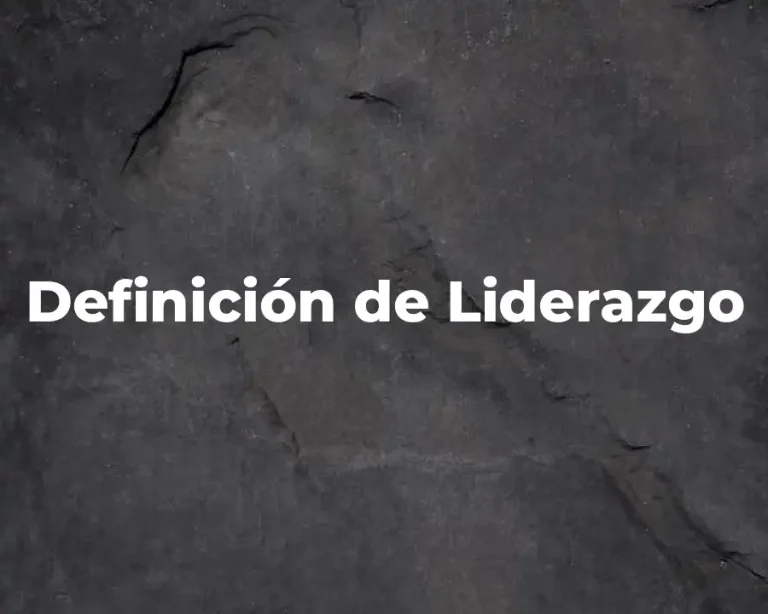 Definición de Liderazgo