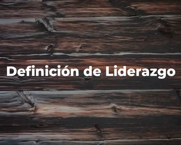 Definición de Liderazgo