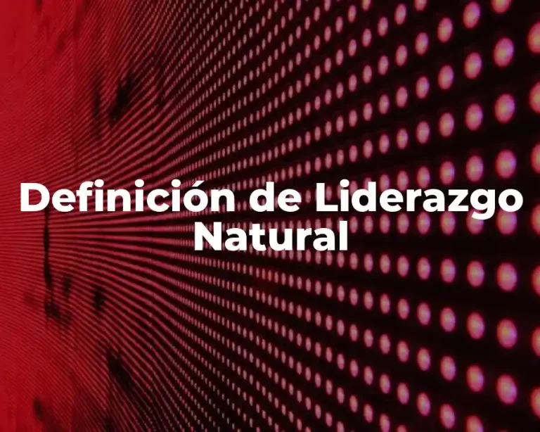 Definición de Liderazgo Natural